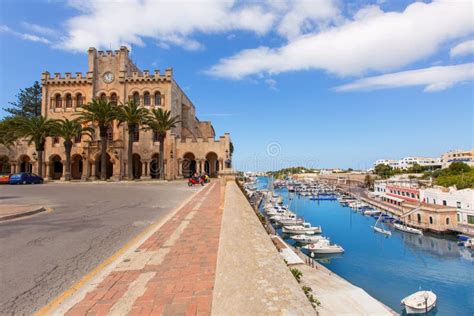 Hôtel De Ville Ville De Ciutadella Menorca Et Port Photo Stock Image