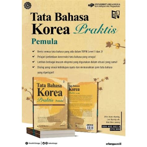 Jual Buku Tata Bahasa Korea Praktis Pemula Original Penerbit Erlangga