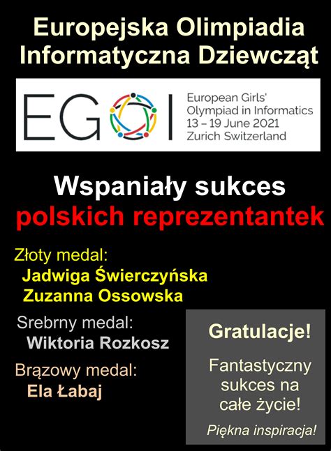 Europejska Olimpiada Informatyczna Dziewcząt Sukces Polskich