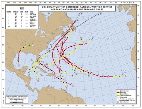 Hurricane Track History Map