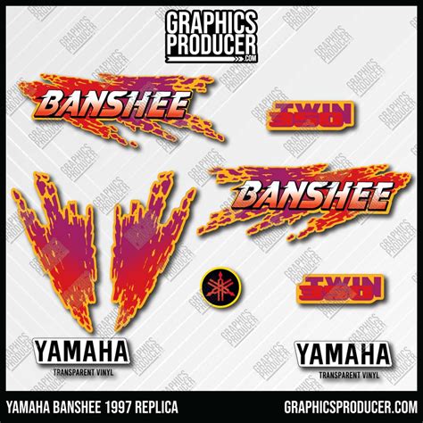 Yamaha Banshee Decals High Tech Vinyl Brush Blue Graphics Producer