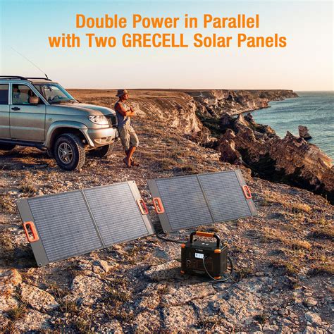 Grecell 100w Portable Solar Panel For For Outdoor Camping Grecell