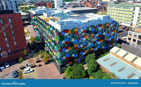 Modern Building Called One Smithfield With Coloured Glass Cladding In Hanley Uk Editorial