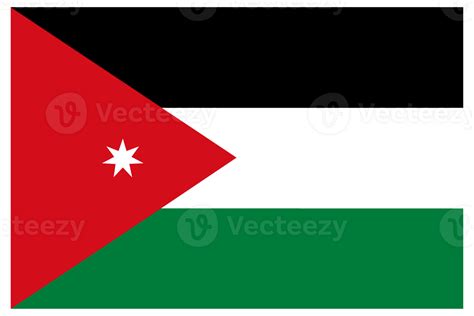 Jordan Flag Flag Of Jordan In Shape 25862836 Png