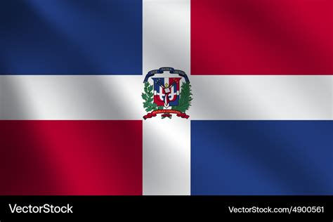 Dominican Republic flag Royalty Free Vector Image