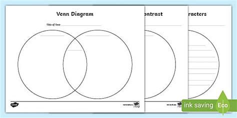 Blank Venn Diagram Template Bundle Ela Learning Resources