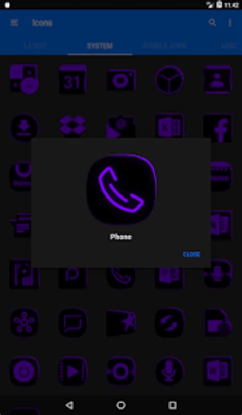 Flat Black And Purple Icon Pack Free Apk For Android Download