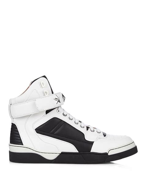 Givenchy Tyson Star Studded Leather High Top Sneakers In Black Lyst