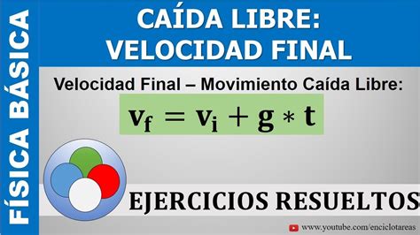 Ejercicio Resuelto De Caida Libre Velocidad Final Youtube