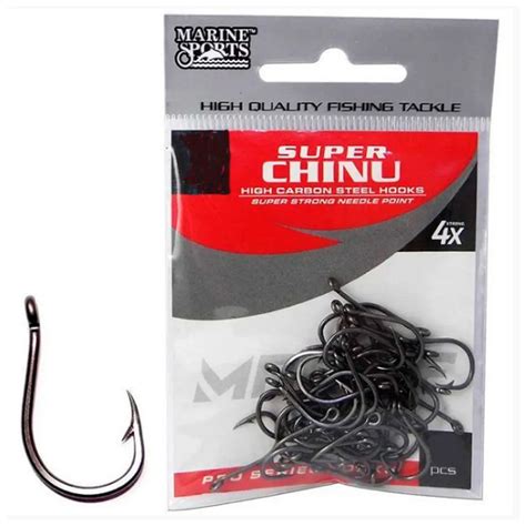 Anzol Super Chinu Black Marine Sports N Cartela Unidades