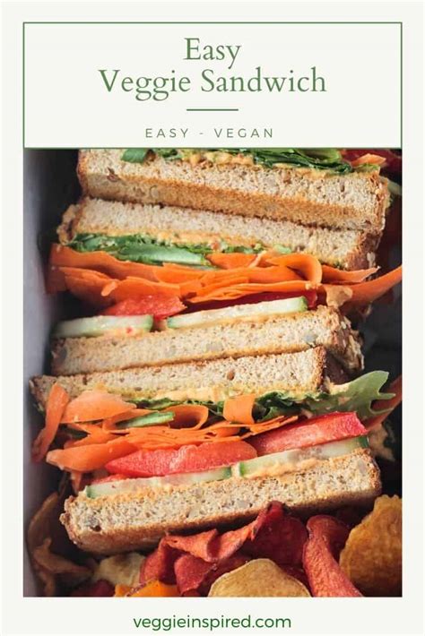 Veggie Hummus Sandwich (Vegan, Gluten Free) ~ Veggie Inspired