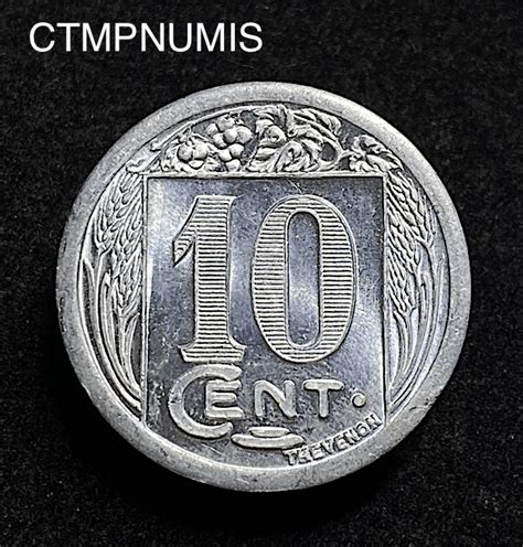 MONNAIE NECESSITE ALGERIE 10 CENTIMES ALU 1922 CONSTANTINE SPL CTMP