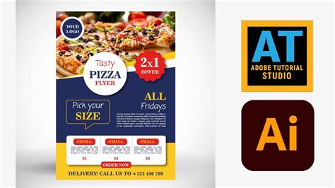 Adobe Illustrator Tutorial Pizza Menu Concept Design Youtube