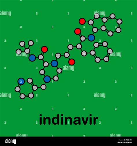 Indinavir Hiv Drug Molecule Belongs To Protease Inhibitor Class