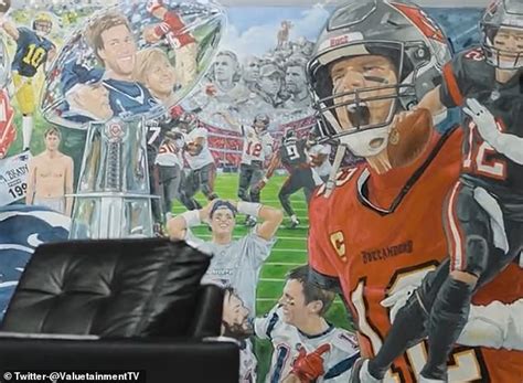 Tom Brady Is Left Stunned By MASSIVE Painting Of His NFL Career