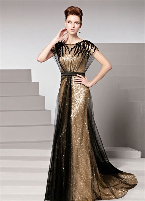 Venta Vestido Elegante Dorado En Stock