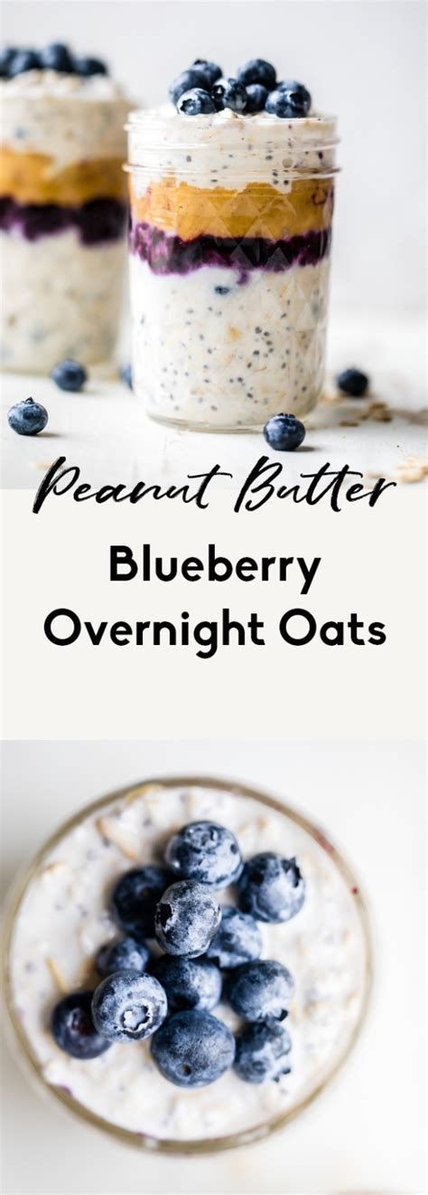 Peanut Butter Blueberry Overnight Oats Ambitious Kitchen