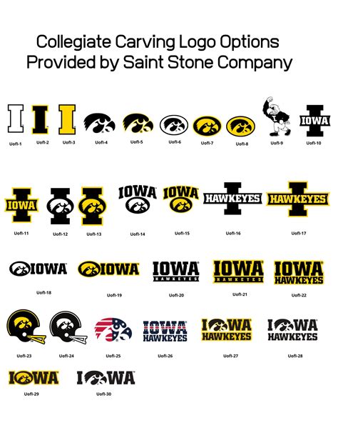 University of Iowa Logo Engraved Stone, Iowa Hawkeyes Gift, Gift for ...