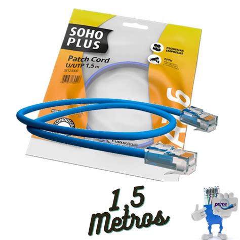 Patch Cord SohoPlus Furukawa 1 5 Metros Cat 6 Azul