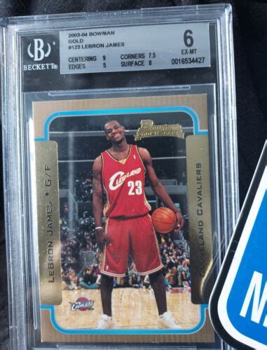 Bowman Gold Lebron James Rookie Bgs Ebay