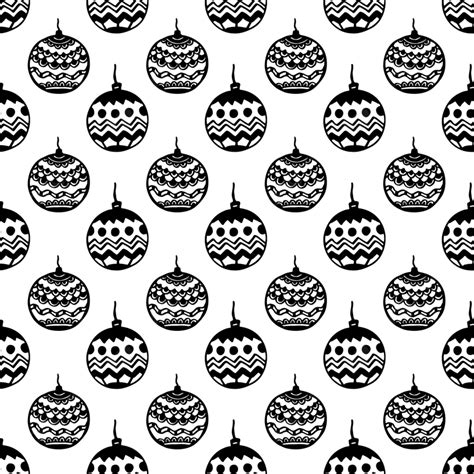 Hand Drawn Christmas Balls Pattern Background Wallpaper New Paper