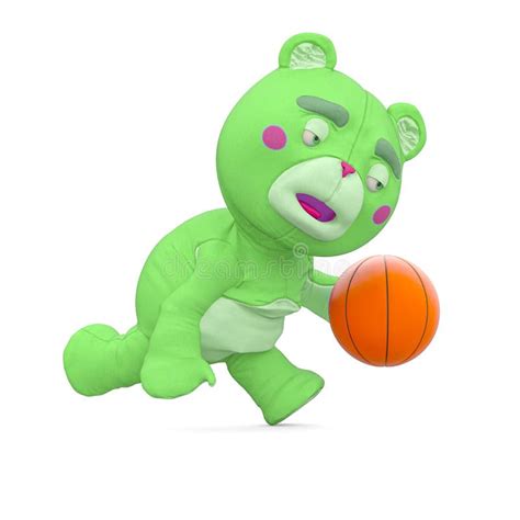 Cute Bear Is Playing Basketball Stock Illustration Illustration Of