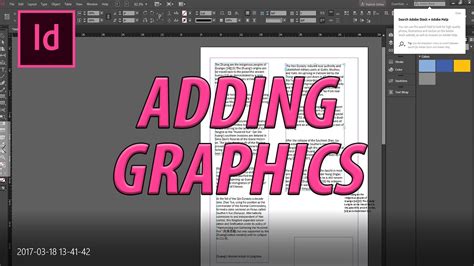 How To Use Adobe Indesign Adding Graphics Youtube