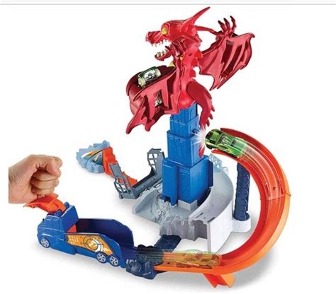 Hot Wheels Tor Tory Smocze Wyzwanie Wyrzutnia Ulubiony Bohater Hot Wheels Zabawki Tory
