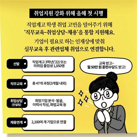 딱풀이 직업계고 채용연계형 직무교육과정이란