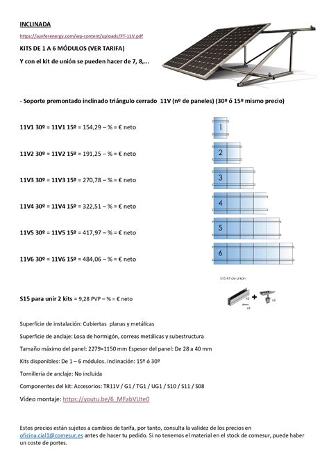 Estructuras Fotovoltaicas De Sunfer En Stock Comesur