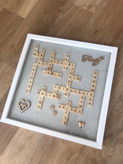 Cadre Scrabble 60e anniversaire cadeau personnalisé cadre de Etsy