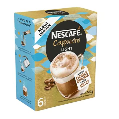 Café instantáneo capuchino Nescafé Cappuccino Moka Light sobre 20 g 6 u