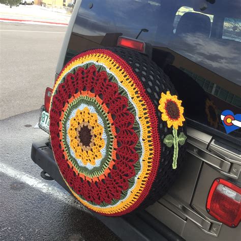 Custom Crochet Spare Tire Covers By Unique2who At Etsy Crochet Car Spare Tire Covers Tire Cover