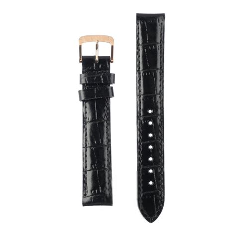 Genuine Tissot 15mm Gold Run Black Leather Strap by Tissot | Total ...