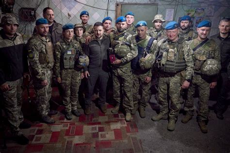 Volodymyr Zelensky Visits Frontline In Donetsk To Award Ukrainian