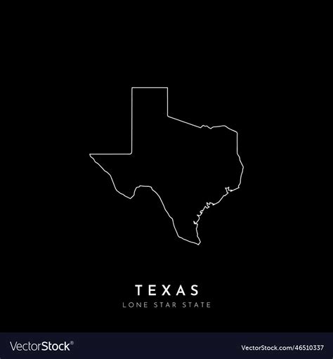 Texas outline map logo design template Royalty Free Vector