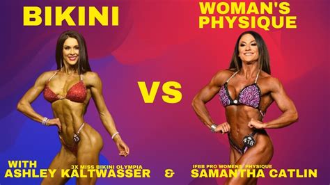 Bikini Vs Womens Physique Division Compare Contrast YouTube