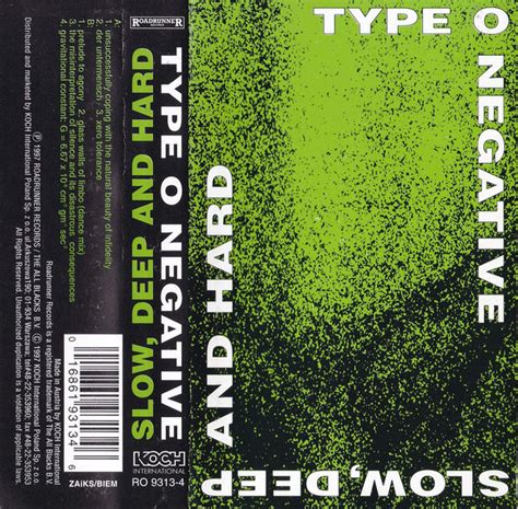 Type O Negative Slow Deep And Hard Cassette Discogs