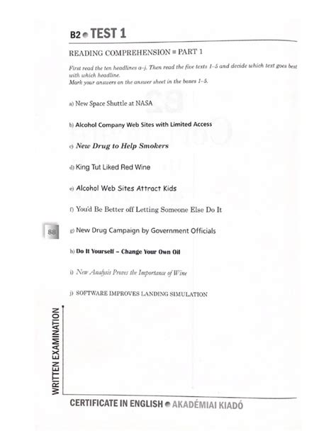 B2 - Test 1 | PDF
