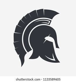 Gladiator Trojan Hat Spartan Helmet Silhouette Stock Vector (Royalty ...