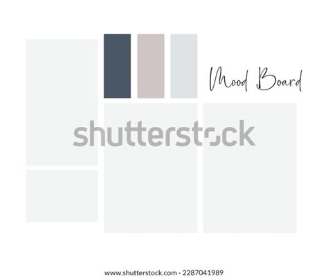 Mood Board Template Design 367 Stock Vector (Royalty Free) 2287041989 ...