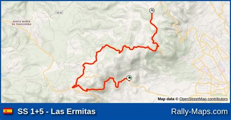 Ss Las Ermitas Stage Map Rallye Sierra Morena Ter