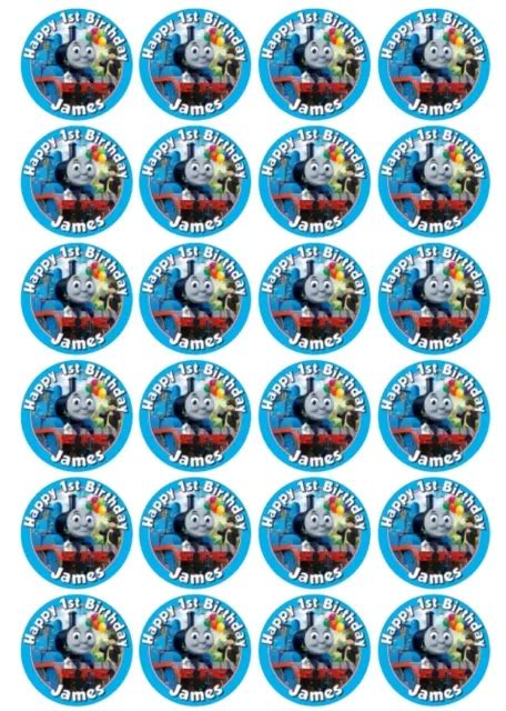 Thomas The Tank Engine Cupcake Cake Toppers Or Pre Cut Wafer