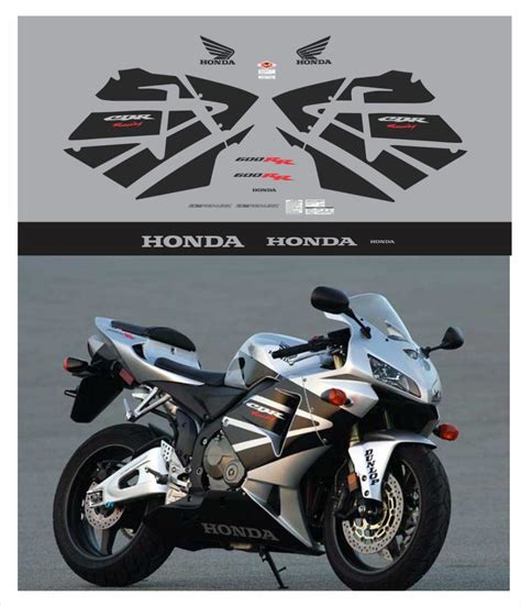 Kit Adesivo Faixa Emblema Honda Cbr 600rr 2005 Prata 600 Rr R 589 90