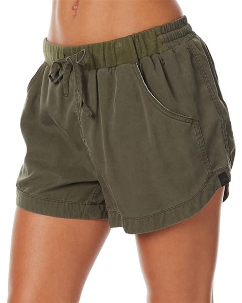 Rusty Leap Womens Short Dark Olive Surfstitch