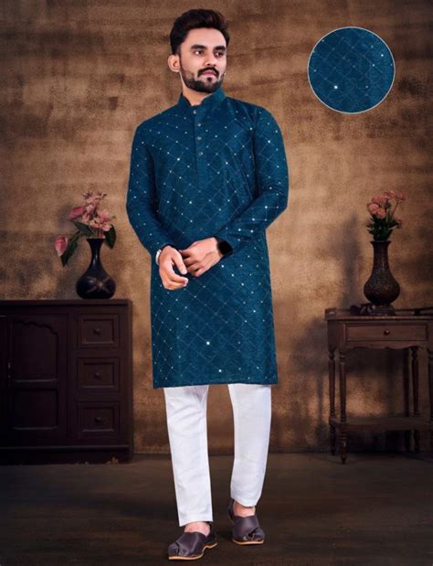 Mirror Work Kurta Pajama Set Indifeela Australia