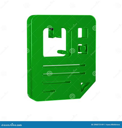 Icono De Hoja De Ruta Verde Aislado En Fondo Transparente Stock De