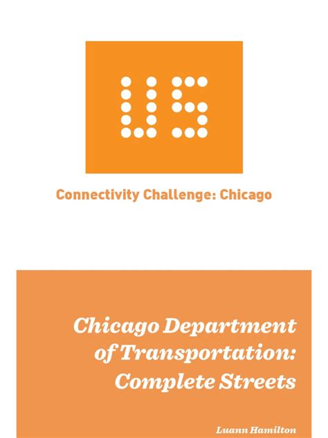 Connectivity Challenge Presentation Chicago Department Of