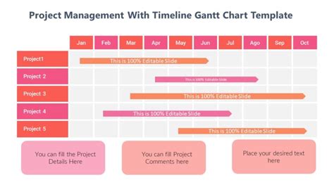 Project Management With Timeline Gantt Chart Template - PPTUniverse