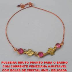 PULSEIRA NO BRUTO PRONTO PARA O BANHO AJUSTAVEL PEROLA DE 6MM E